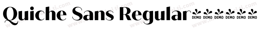 Quiche Sans Regular字体转换